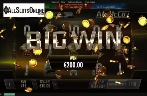 Big Win screen. AP McCoy: Sporting Legends from Playtech