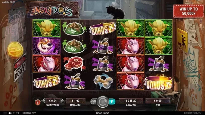 Angry Dogs slot screenshot 3
