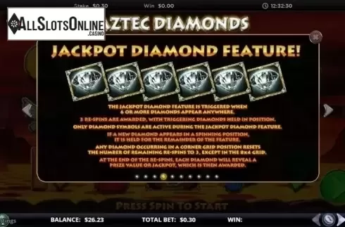 Jackpot 1. Aztec Diamonds from GamesLab