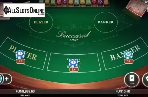 Game Screen. Baccarat Mini (Platipus) from Platipus