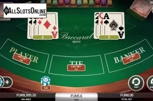 Game Screen. Baccarat Mini (Platipus) from Platipus