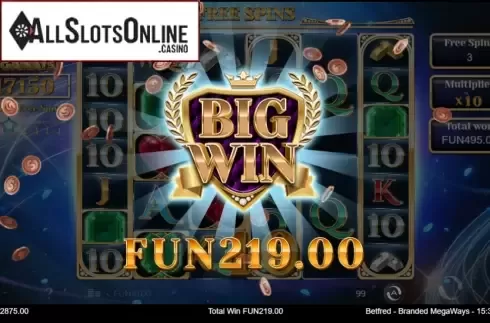 Big win screen. BetFred Branded Megaways from IronDog