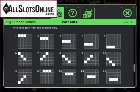 Lines 1. Big Runner Deluxe Jackpot from StakeLogic
