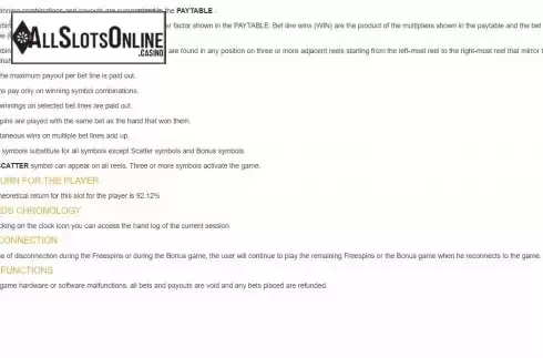 Game Rules screen 2