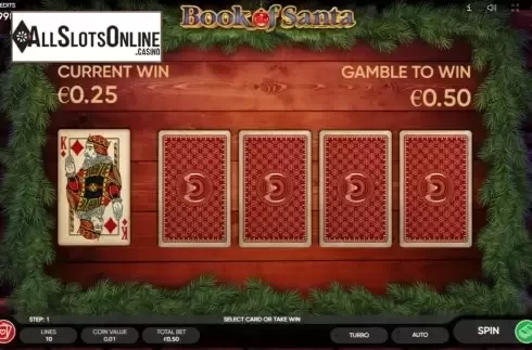 Gamble. Book of Santa (Endorphina) from Endorphina
