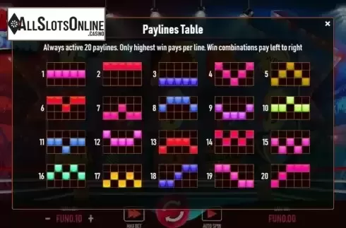 PayLines screen