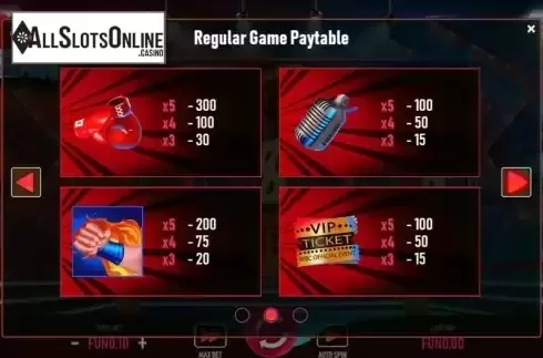 Paytable screen 2