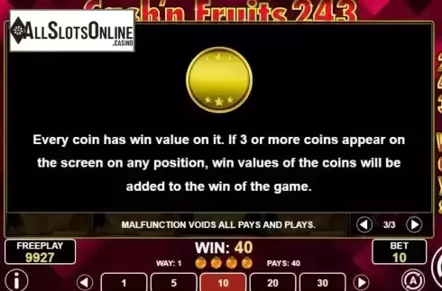 Game Features screen