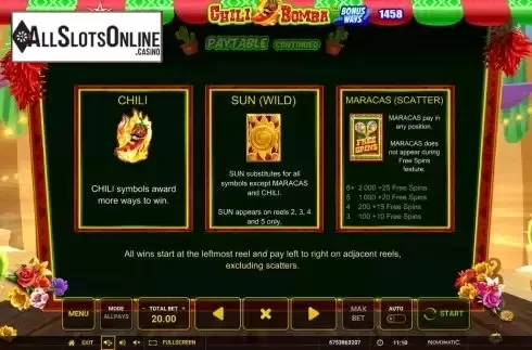 Features screen