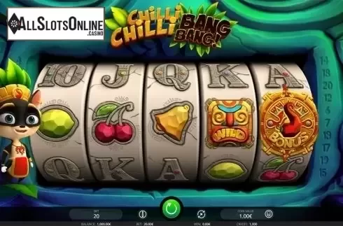 Reels screen. Chilli Chilli Bang Bang from iSoftBet