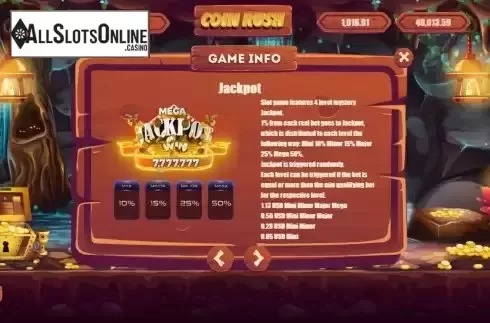 Jackpot screen