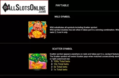 Paytable 1. Da Ji Da Li from Platipus