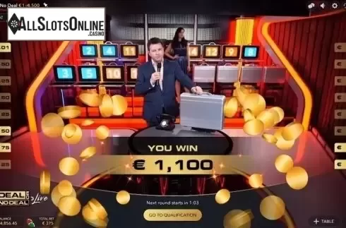 Game Screen 3. Deal Or No Deal Live from Evolution Gaming