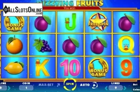 Win screen 3. Dizzying Fruits from BetConstruct