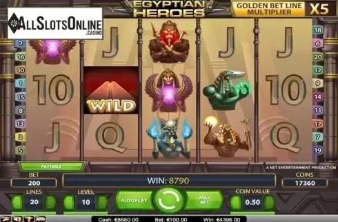 Screen4. Egyptian Heroes from NetEnt