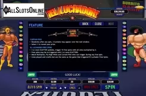 Feature 2. El Luchador from RTG