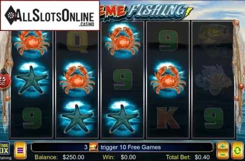 Win Screen. Extreme Fishing from Lightning Box