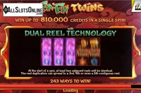 Loading screens. Fa Fa Twins (Betsoft) from Betsoft