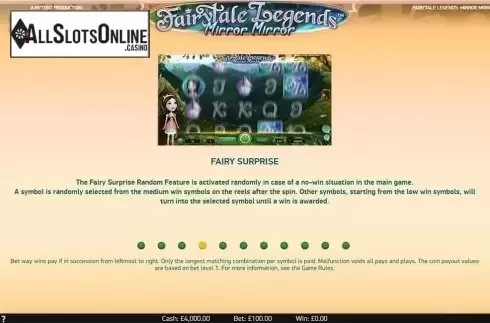 Paytable 4. Fairytale Legends: Mirror Mirror (NetEnt) from NetEnt