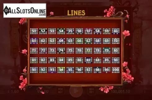 Paylines screen 2