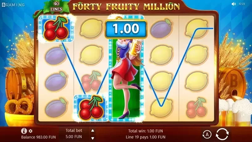 Forty Fruity Million slot screenshot 4