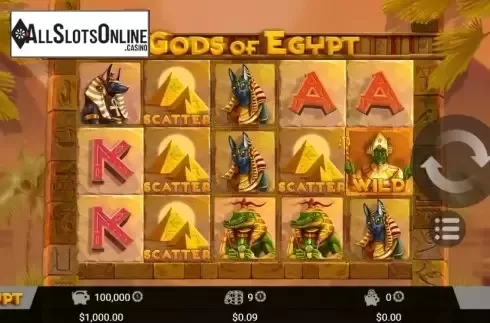 Reel Screen. Gods Of Egypt (MrSlotty) from MrSlotty