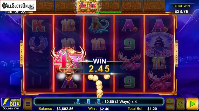 Free Spins 3. Golden Yak from Lightning Box