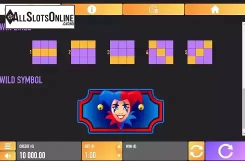 Pay Lines / Wild screen