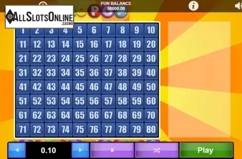 Game Screen 1. Keno Pop from 1X2gaming