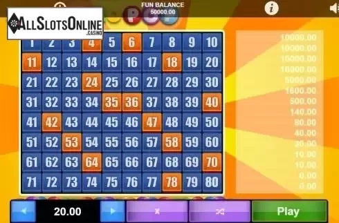 Game Screen 2. Keno Pop from 1X2gaming