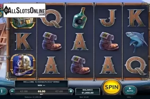 Reel Screen. Kraken Deep Wins from Nucleus Gaming