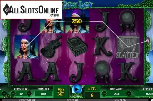 Win screen 1. La Gitana from Capecod Gaming