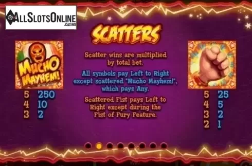 Paytable 2. Lucha Libre 2 from RTG