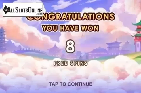 Win Free spins. Lucky Little Gods from Microgaming