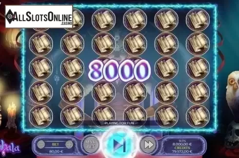 Win Screen. Mahala from Spinmatic
