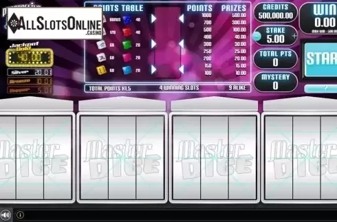 Reel Screen. Master Dice Progressive from GAMING1