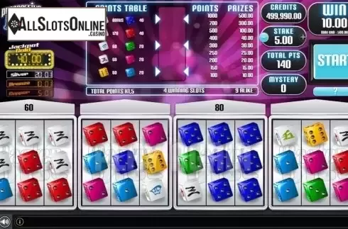 Win Screen. Master Dice Progressive from GAMING1