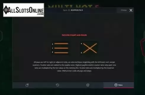 PayLines screen