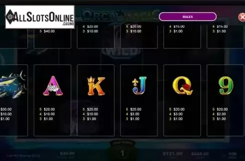 Paytable screen 2