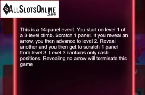 Info 3. Out Of This World Scratchcard from Leander Games