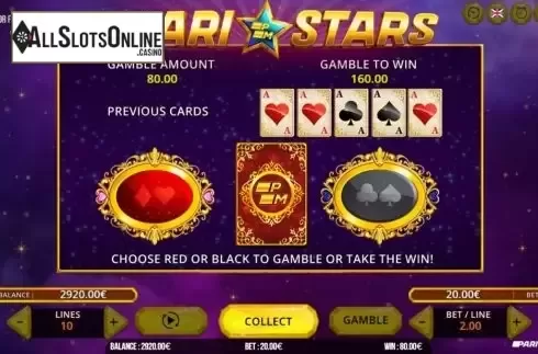 Gamble. Pari Stars from Fugaso