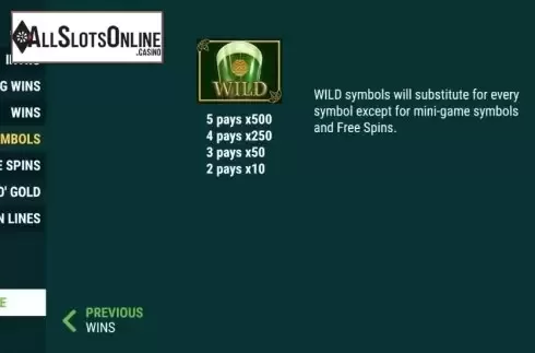 Wild Symbols. Pick A Pot O Gold from Slot Factory