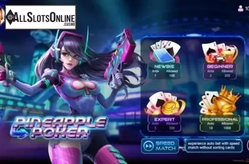 Start Screen. Pineapple Poker from Spadegaming