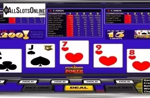Game Screen. Pyramid Deuces Wild (Betsoft) from Betsoft