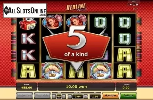 Win Screen 2. Redline Racer from Greentube