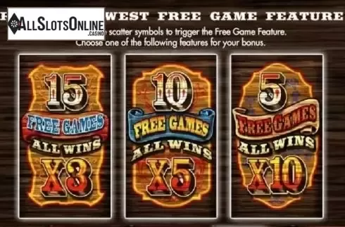 Paytable 2. Reel Wild West from Gamesys