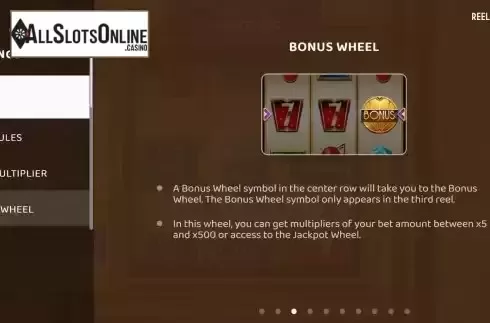 Bonus Wheel screen