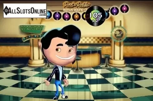 Bonus Game screen. Rock n Rolls from MultiSlot