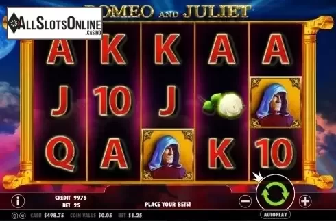Game Workflow screen. Romeo and Juliet (Pragmatic Play) from Pragmatic Play