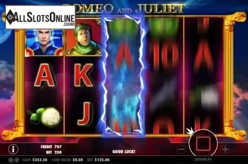 Respin screen. Romeo and Juliet (Pragmatic Play) from Pragmatic Play